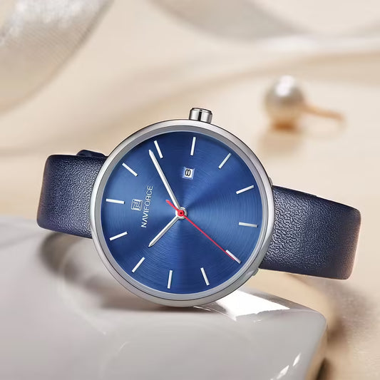 ساعة نافيفورس النسائية الجلدية (NF5002)