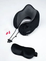 Onboard Travel Neck Pillow Set – Ergonomic U-Shaped Pillow with Sleep Mask & Earplugs for Flights, Car Trips & Travel