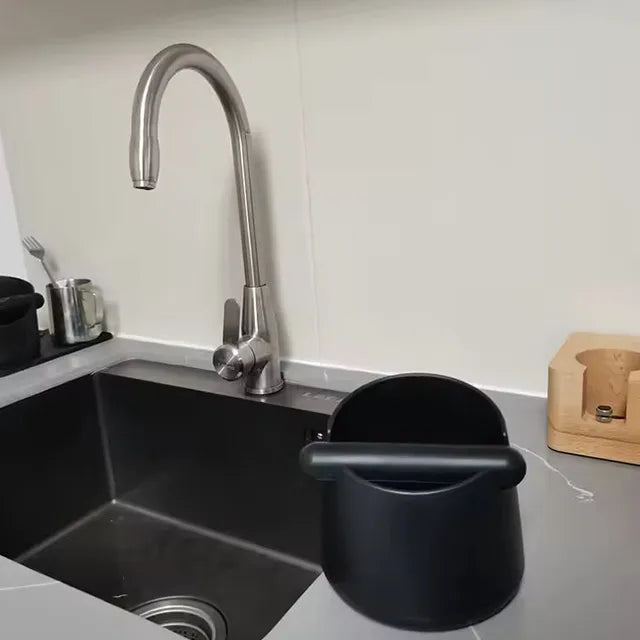 New 2024 Coffee & Tea Tools Barista Accessories – Black Espresso Coffee Knock Box (6 Styles) ABS/Silicone