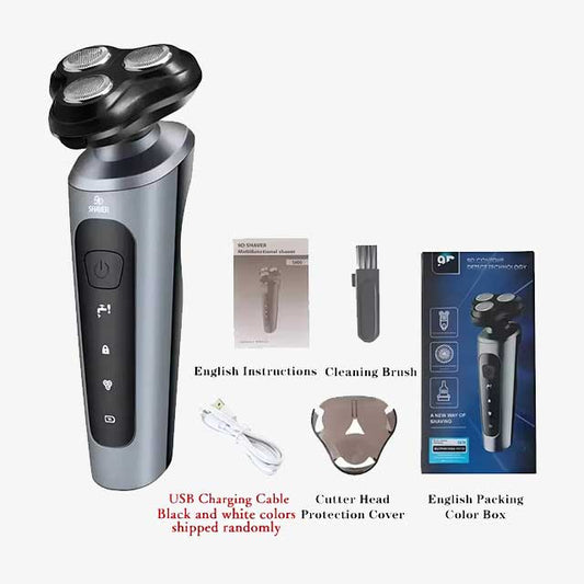New 9D Electric Shaver – USB Rechargeable Car-Mounted High-Power Full-Body Wash Beard Knife, Four-in-One Razor for Men