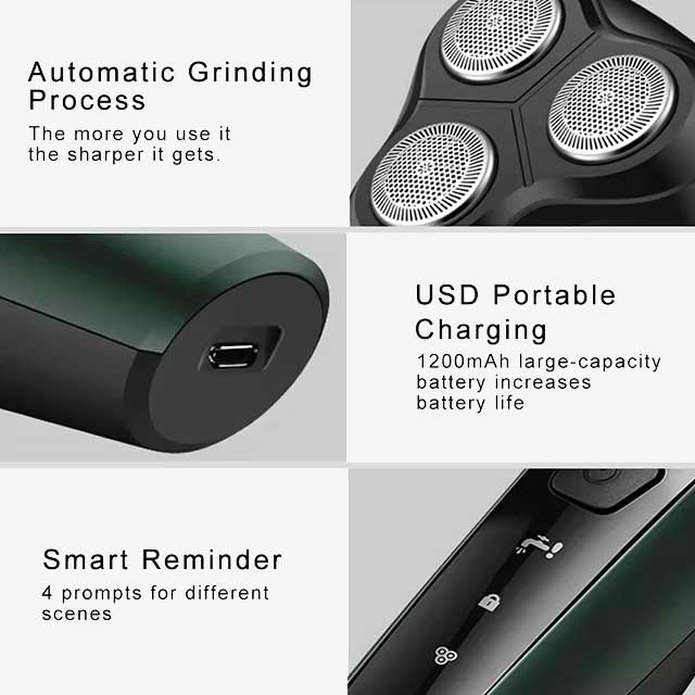New 9D Electric Shaver – USB Rechargeable Car-Mounted High-Power Full-Body Wash Beard Knife, Four-in-One Razor for Men