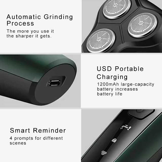 New 9D Electric Shaver – USB Rechargeable Car-Mounted High-Power Full-Body Wash Beard Knife, Four-in-One Razor for Men