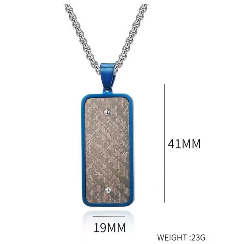 New Fashion Square Pendant Necklace For Men (EGN015)