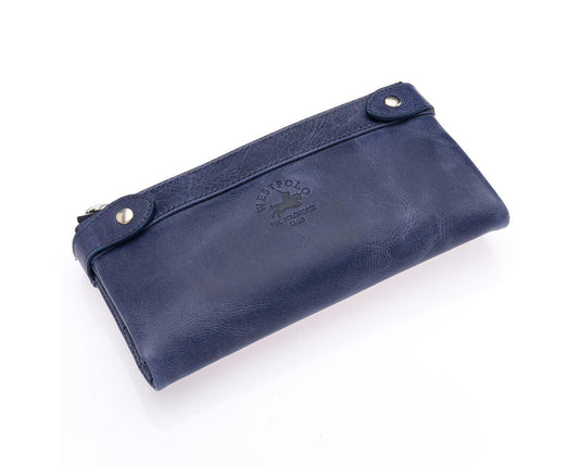 Portefeuille Westpolo Intense unisexe en cuir véritable grainé avec compartiment pour téléphone (417C)