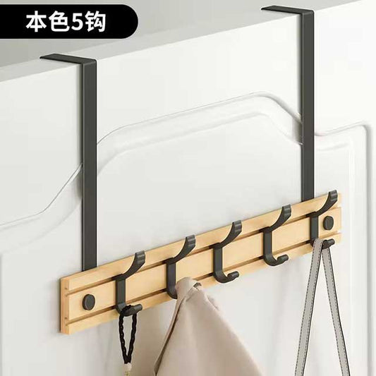 Nordic Style Coat Rack - Bamboo Clothes Hanger with Hooks for Bedroom, Living Room, Closet & Wall Storage