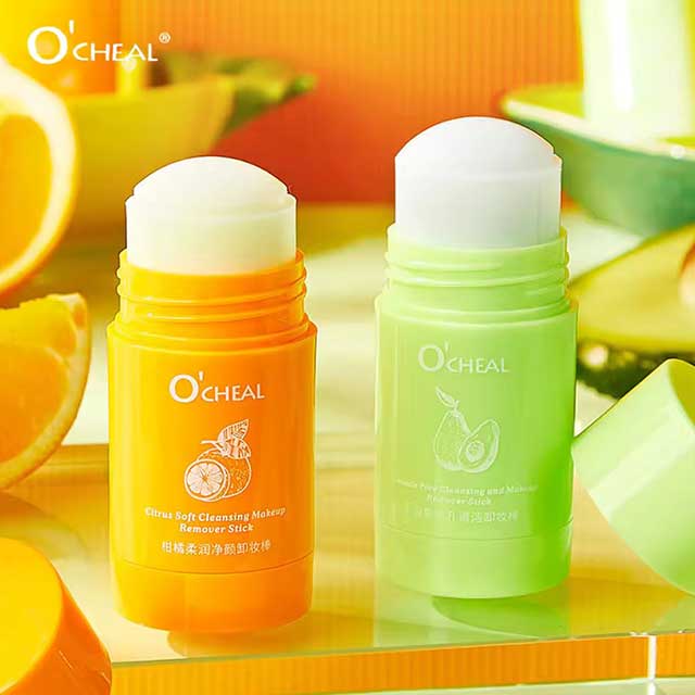 Ocheal Portable Avocado Makeup Remover Stick - Deep Cleansing Balm Gel Cream for Lip Makeup Removal & Moisturizing Skin