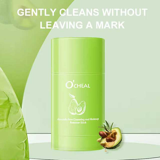 Ocheal Portable Avocado Makeup Remover Stick - Deep Cleansing Balm Gel Cream for Lip Makeup Removal & Moisturizing Skin