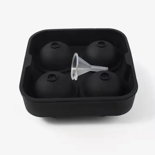 Original Premium Round Clear Ice Block Tray - Large Whiskey Double Sphere Ice Cube Mold & Crystal Clear Ice Ball Maker