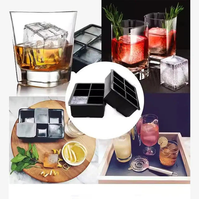 Original Premium Round Clear Ice Block Tray - Large Whiskey Double Sphere Ice Cube Mold & Crystal Clear Ice Ball Maker