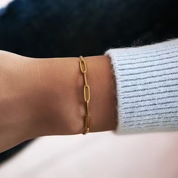 Pearl Stainless Steel Women Chain Bracelet (EGBT417)