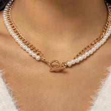 Collier vintage en perles pour femme, fait main (EGN212)