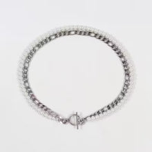 Collier vintage en perles pour femme, fait main (EGN231)