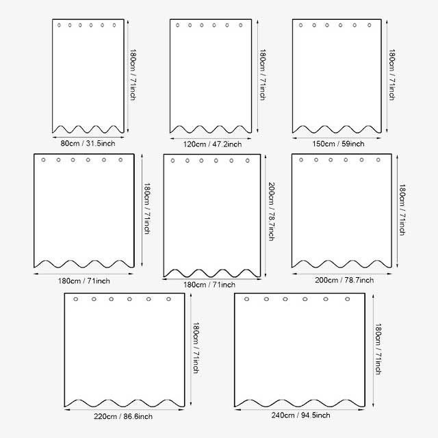 PEVA Pebble Shower Curtain – Transparent Waterproof Bathtub Liner with Cobblestone Design for Bathroom – Durable Bathing Cover