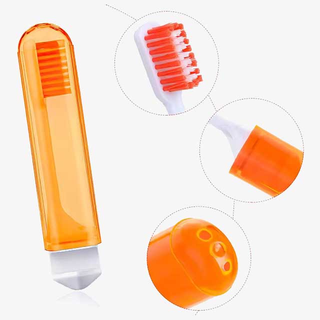 Portable Folding Toothbrush with Super Soft Bristles – Travel-Friendly, Compact for Camping, Hiking, and Outdoor Use