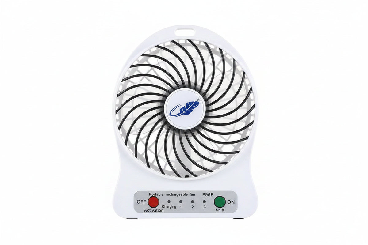 Rechargeable Mini USB Desk Fan – Portable Cooling Fan with Lanyard for Home, Office & Travel
