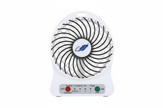 Rechargeable Mini USB Desk Fan – Portable Cooling Fan with Lanyard for Home, Office & Travel