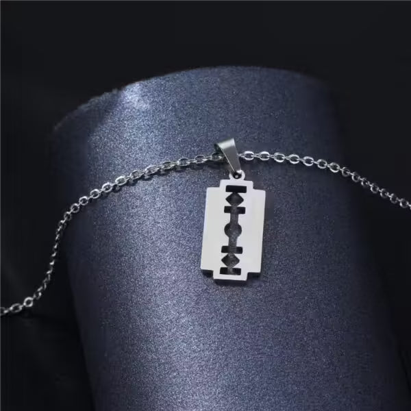 Razor Blade Pendant Men Necklace(EGN189)