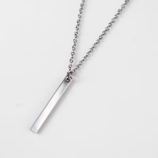 Collier pendentif rectangulaire pour homme (EGN018)