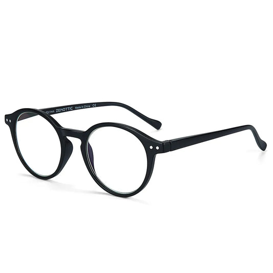 retro round anti blue light blocking unisex eyewear frame (bt4203b)
