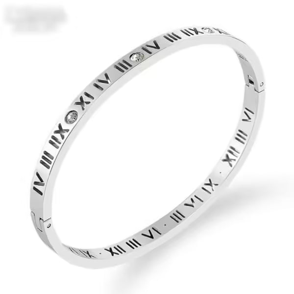 Bracelet manchette « Amoureux » à chiffres romains (EGBT337)