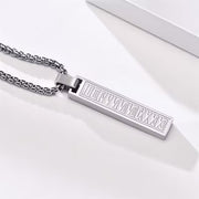 Collier rectangulaire en acier inoxydable avec chiffres romains (EGN052)