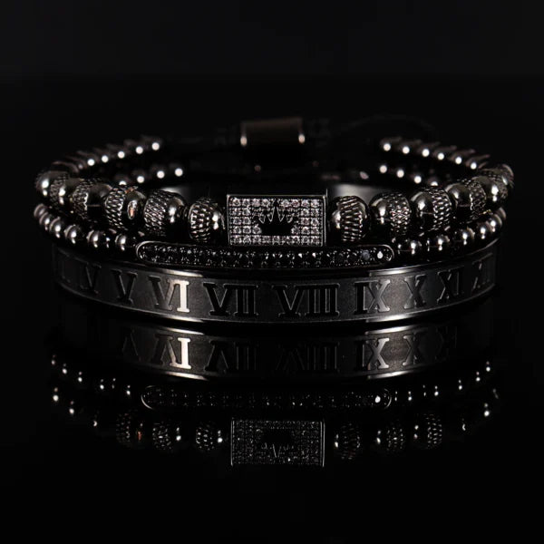 royal 3 pieces adjustable men bracelet set egbt274 featured img