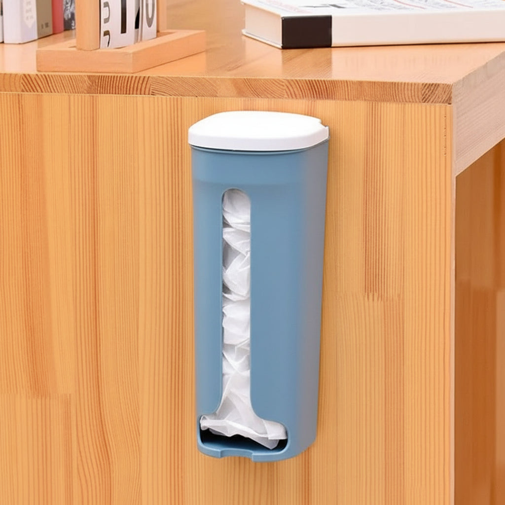 Distributeur de sacs en plastique et de sacs poubelles à fixation murale – Organisateur de rangement de sacs poubelles peu encombrant