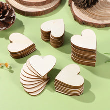 76-Piece Wooden Heart Shapes for Crafts – Khaki DIY Wood Hearts for Decoration, Scrapbooking & Art Projects | 3.5 × 3.5 cm