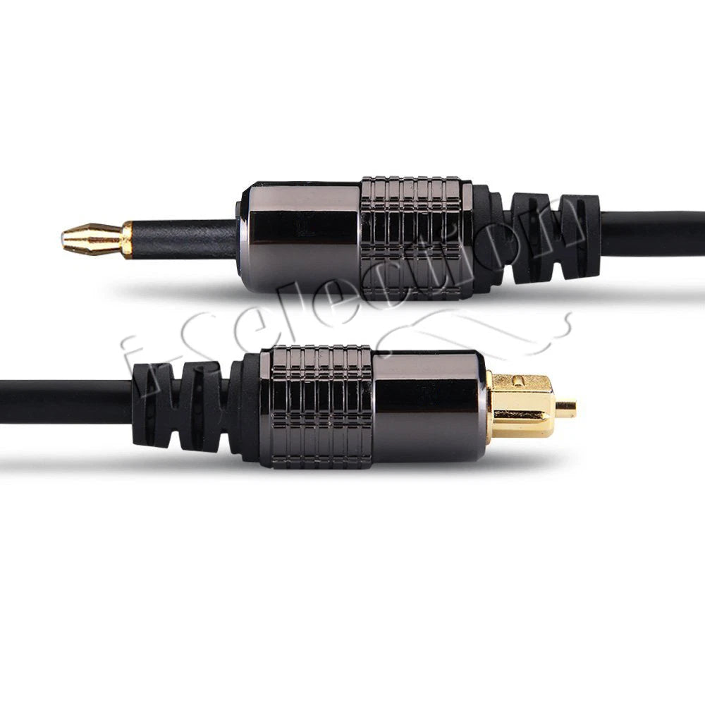 Câble audio optique Toslink vers Mini Toslink Premium (0,5m–10m) – Câble fibre numérique S/PDIF pour TV, barre de son et appareils