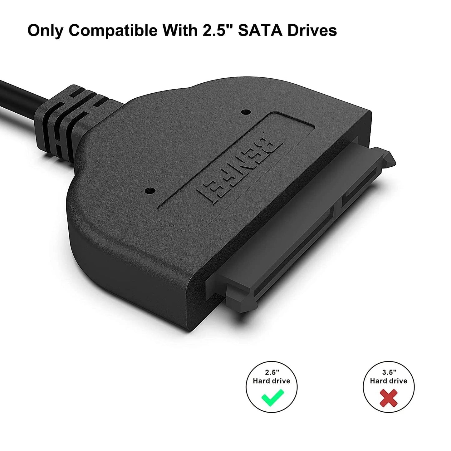 BENFEI USB 3.0 to SATA III Adapter Cable for 2.5" SSD & HDD – High-Speed External Hard Drive Converter
