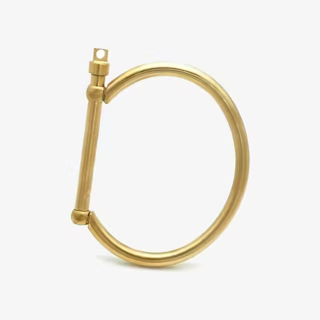 Screw Buckle Stainless Steel Unisex Bangle (EGBT342)