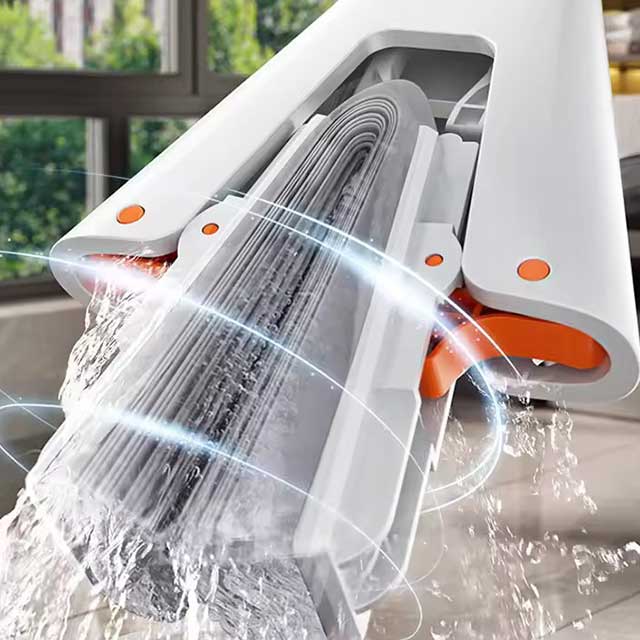 Self-Draining Squeeze Collodion Mop - Wood Floor & Tile Spin Cleaner for Walls, Ceilings & Household Cleaning