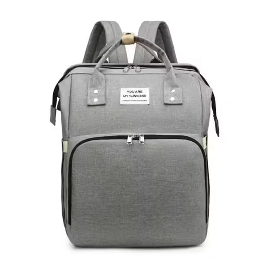 Shade Cloth Folding Bed Mommy Bag Portable Large Capacity Crib Backpack Mother and Baby Bag (EGB061)