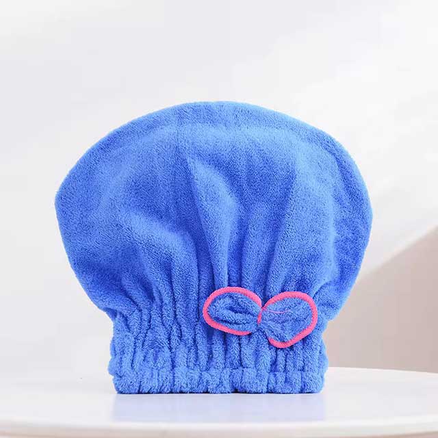 Shower Cap for Women – Microfibre Quick Drying Bath Spa Hat with Bowknot Wrap Towel, Perfect for Room Accessories