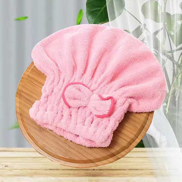Shower Cap for Women – Microfibre Quick Drying Bath Spa Hat with Bowknot Wrap Towel, Perfect for Room Accessories