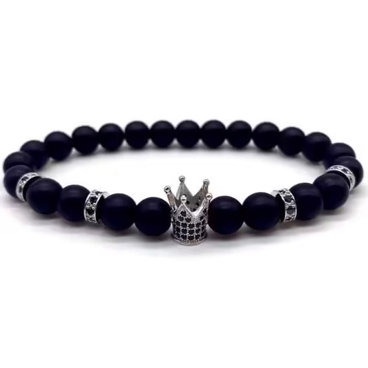 سوار بسيط من الخرز غير اللامع على شكل تاج (EGBT004)