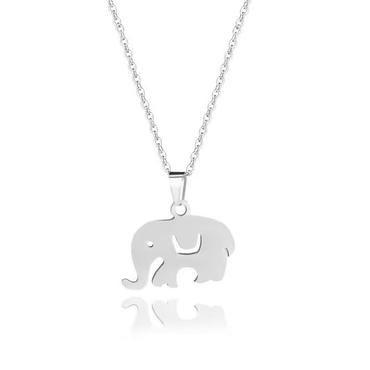 Simple Elephant Pendant Necklace(EGN173)