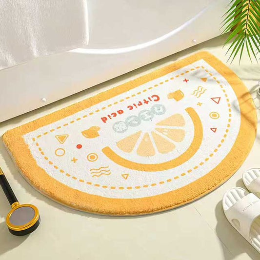 Simple Floral Bath Mat - Absorbent Non-Slip Floor Rug for Bedroom, Bathroom, and Entrance - Small Fresh Flowers Design