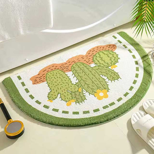 Simple Floral Bath Mat - Absorbent Non-Slip Floor Rug for Bedroom, Bathroom, and Entrance - Small Fresh Flowers Design