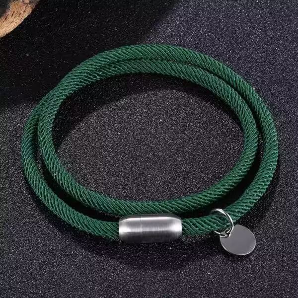 Bracelet simple à fermoir magnétique en argent (EGBT076) 