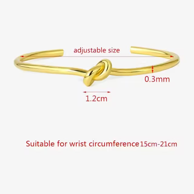 Simple Nail Knot Cuff Women Bangle (EGBT323)