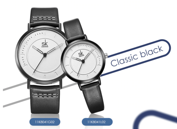 Montre en cuir pour couple SK (SK8041)