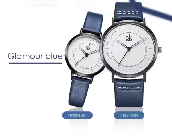 Montre en cuir pour couple SK (SK8041)