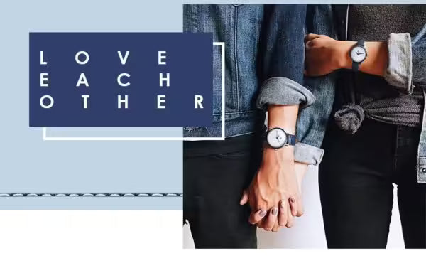Montre en cuir pour couple SK (SK8041)