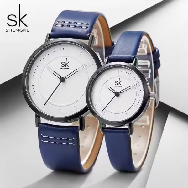 Montre en cuir pour couple SK (SK8041)