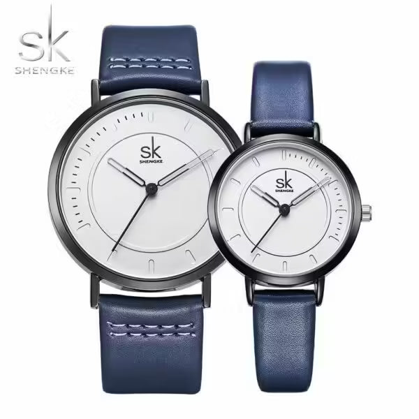 Montre en cuir pour couple SK (SK8041)