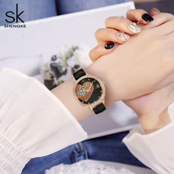 Montre femme SK en cuir et acier inoxydable (K0168)