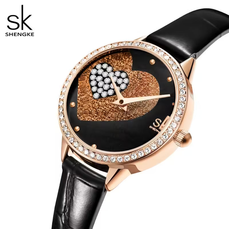 Montre femme SK en cuir et acier inoxydable (K0168)