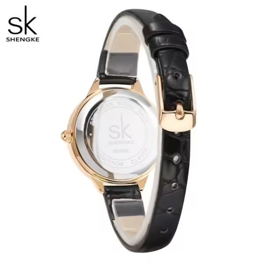 SK Leather & Stainless Steel Women Watch (K0168)
