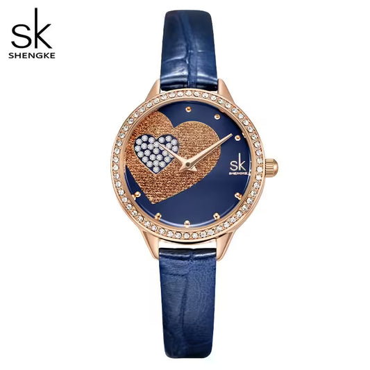SK Leather & Stainless Steel Women Watch (K0168)